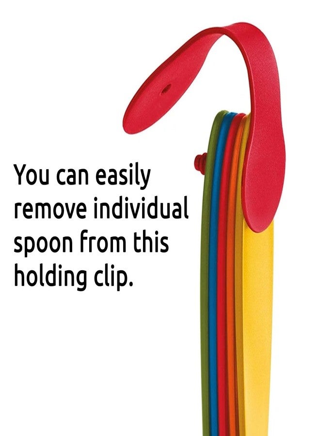 SpiderJuice 10Pc Multicolor Stackable Plastic Measuring 5 Cups and 5 Spoon with Ring Holder for Measuring Wet & Dry Food Ingredients Baking Cooking Kitchen Tool Kit Set for Home Kitchen Hotel - Image 5
